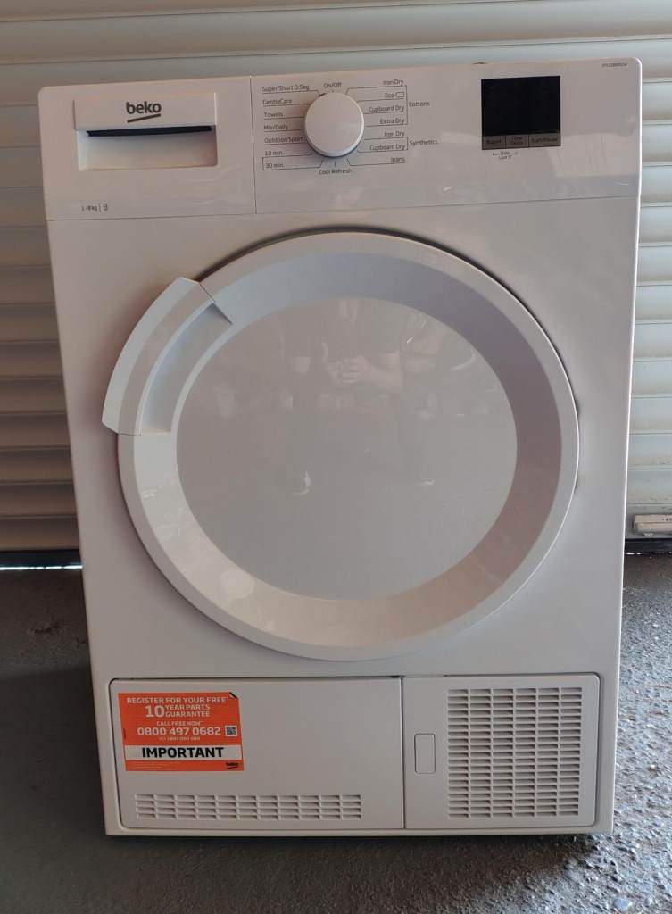 Beko Tumble Dryer 8 Kg Condensing – White, Excellent Condition