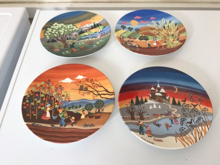 4 Poole pottery plates. The 4. Seasons 6 in £30 lot