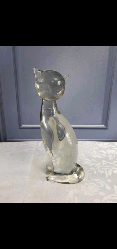 Vintage Livio Seguso signed glass Cat