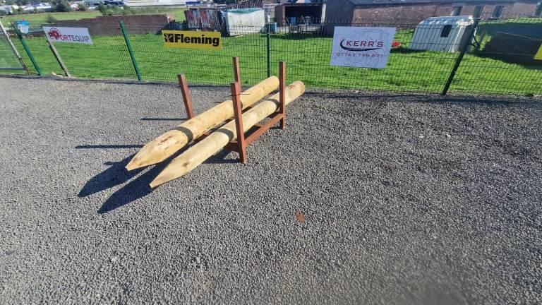Heavy duty wooden straining posts or gate posts farm livestock tractor 