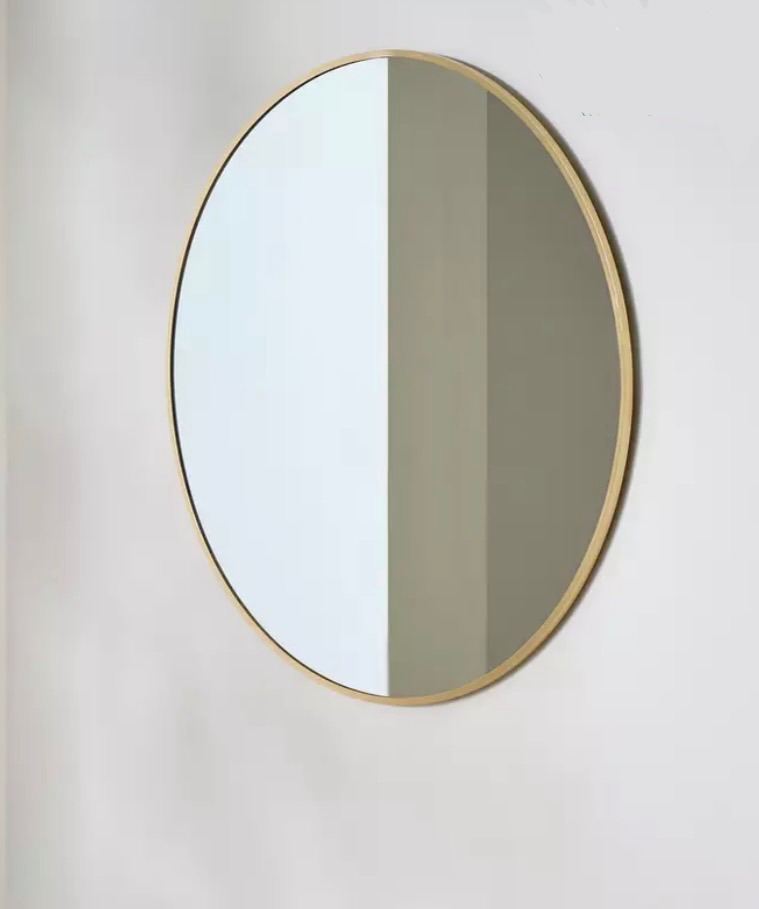 HOME Round Gold Metal Mirror 60cm