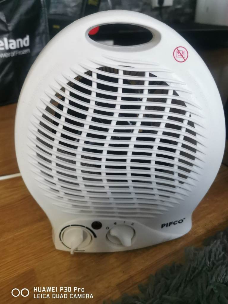 Pifco Electric Fan Heater – White, Good Condition