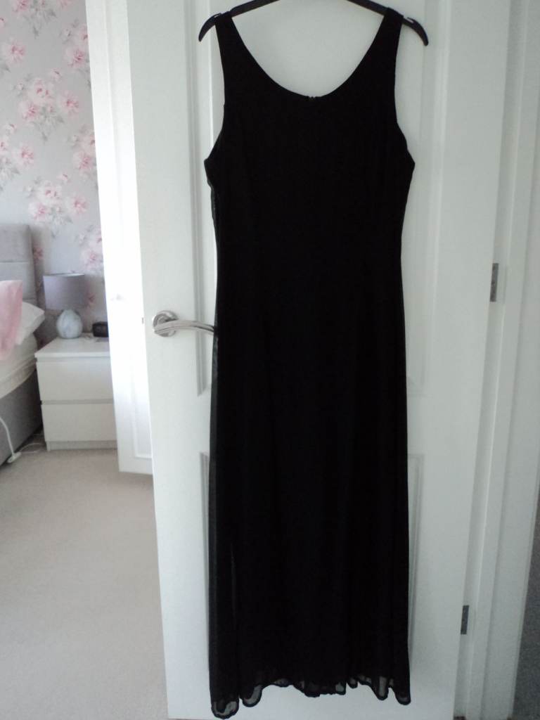New long black sleeveless HEMNES dress.