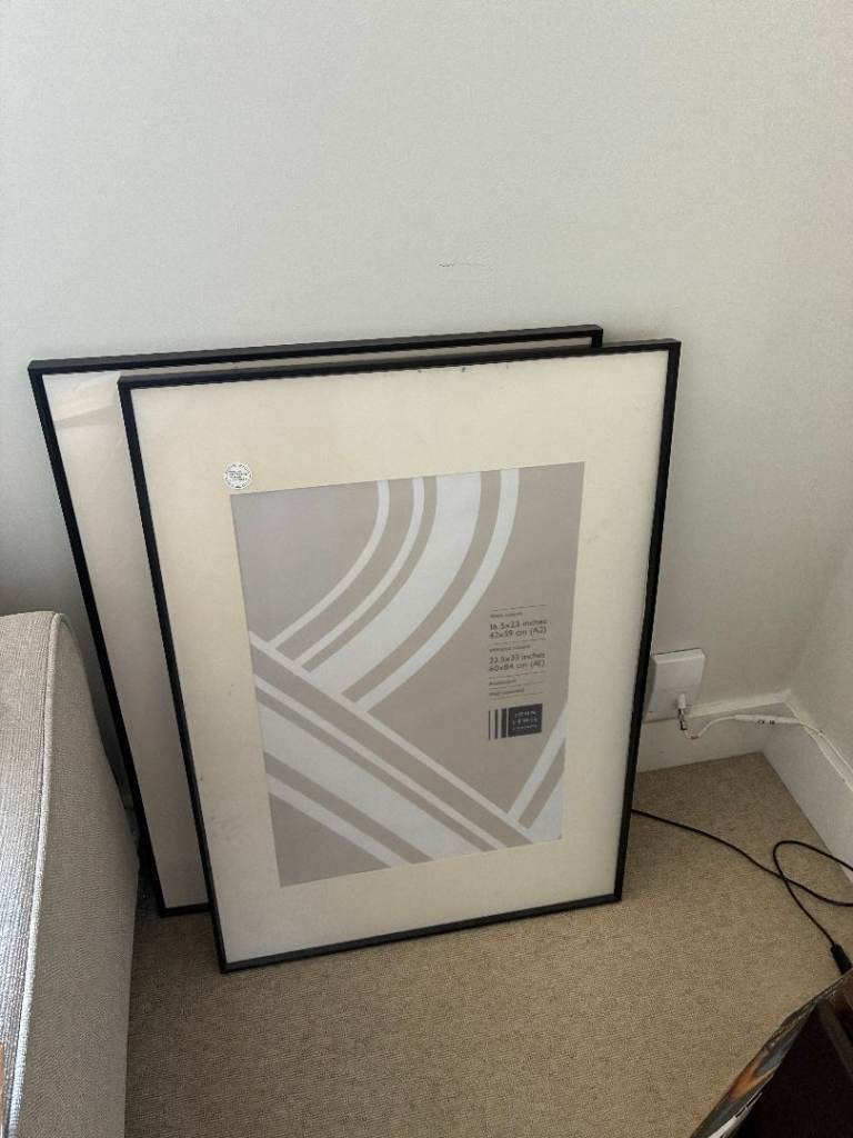 1 A2 Photo Frames with Mounts – Black, New Condition