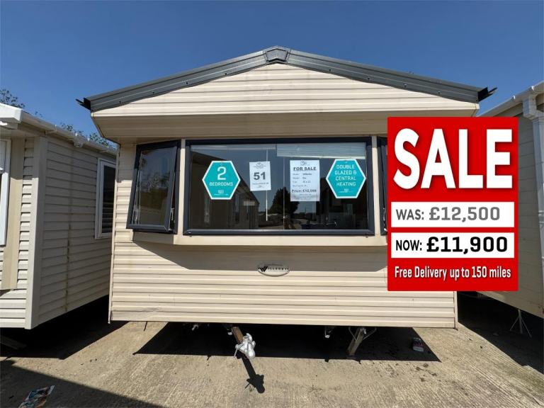 Offsite 2 Bed Willerby Static Caravan - DG, CH, Ensuite, New Carpet - Self Build