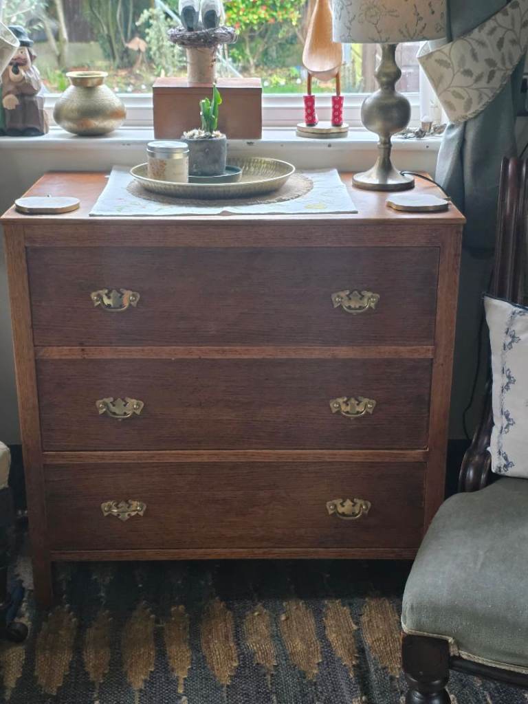 Antique Oak Chest of Drawers with beautiful patina (early 20th century)