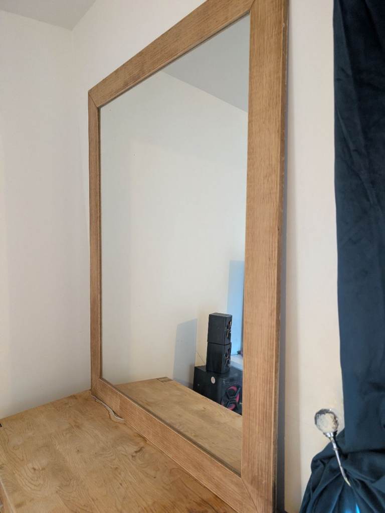 Wooden frame large mirror 