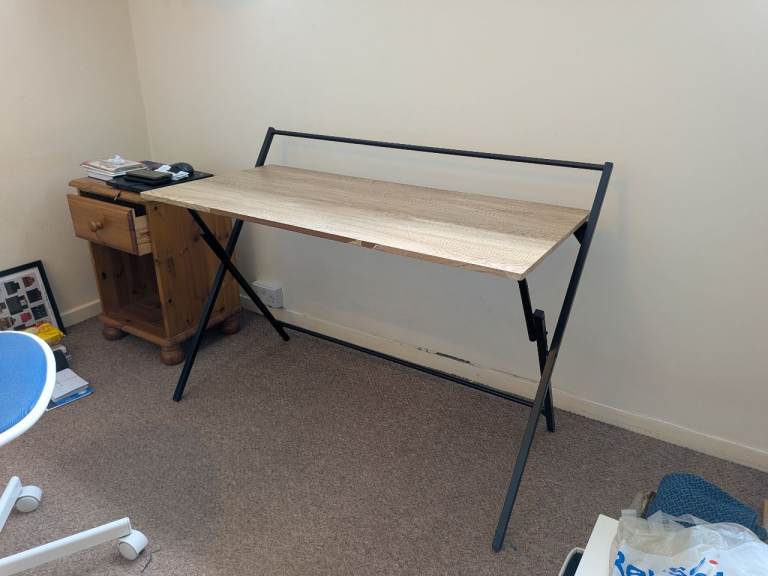Dunelm foldable desk light wood