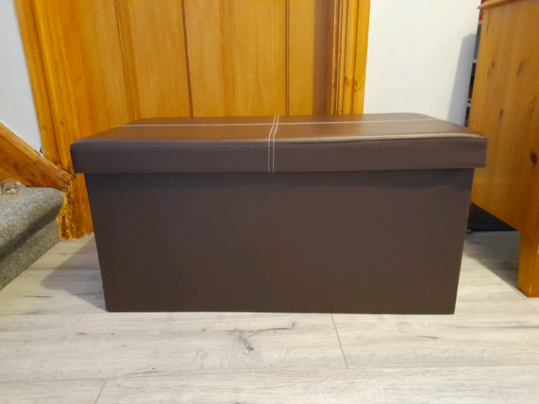 Foldable Storage Box Footstool 