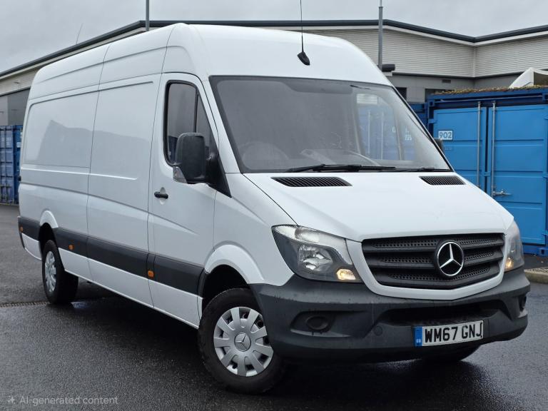 2017 Mercedes-Benz Sprinter 3.5t High Roof Van LWB EURO 6 ULEZ PANEL VAN Diesel Manual