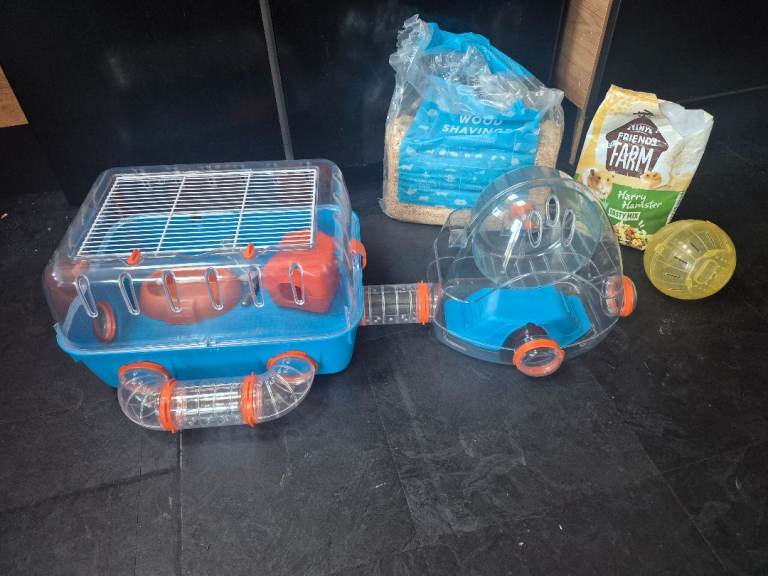 Hamster cage with extras 
