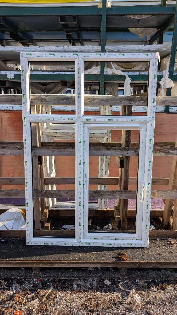 White UPVC window frames 