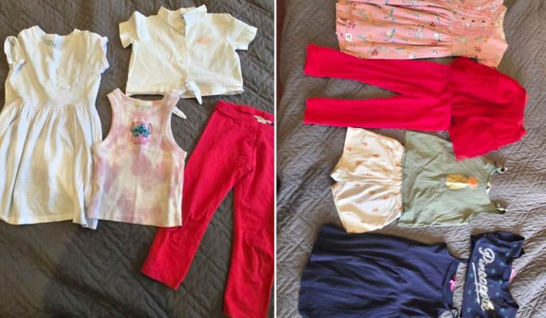 Girls Summer Clothes Bundle 5-6 Years Pineapple Dance Dress Stitch Top Dirkje