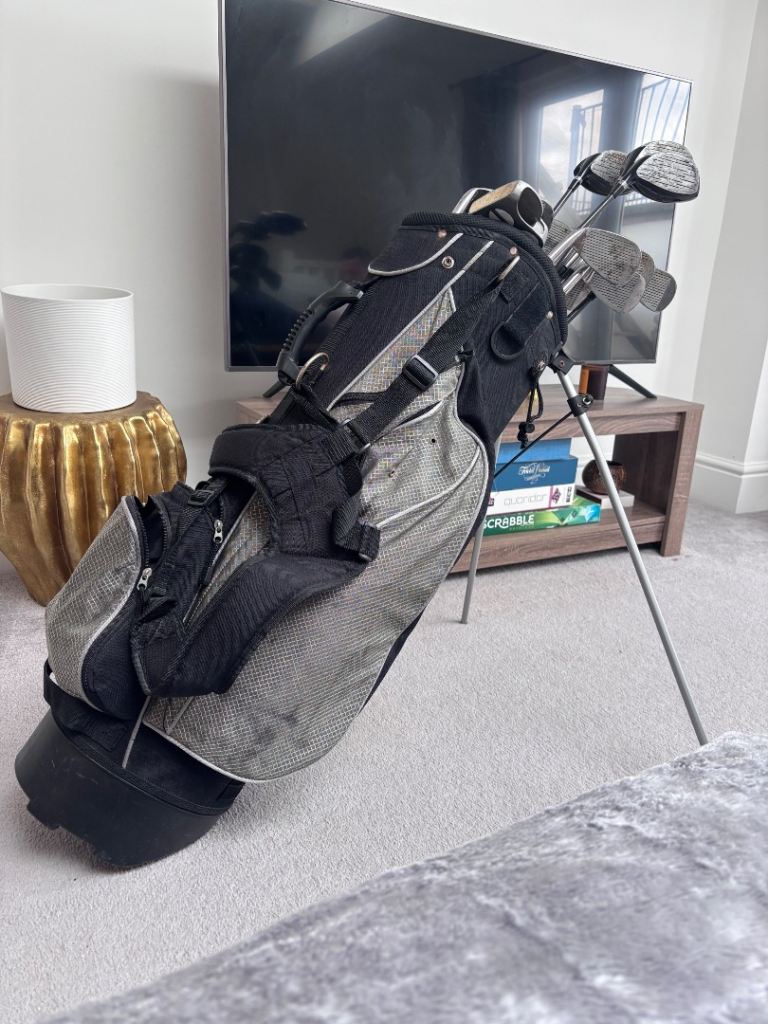 Full Set of Golf Clubs with Stand Bag – Fair Condition