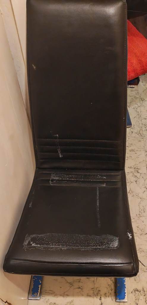Free Black Leather Dining Chair – Fair Condition