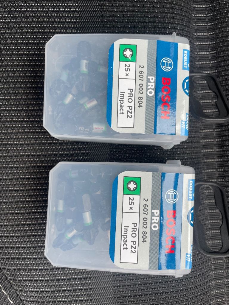 Bosch PRO PZ2 Impact Driver Bits 25x – New, Unused