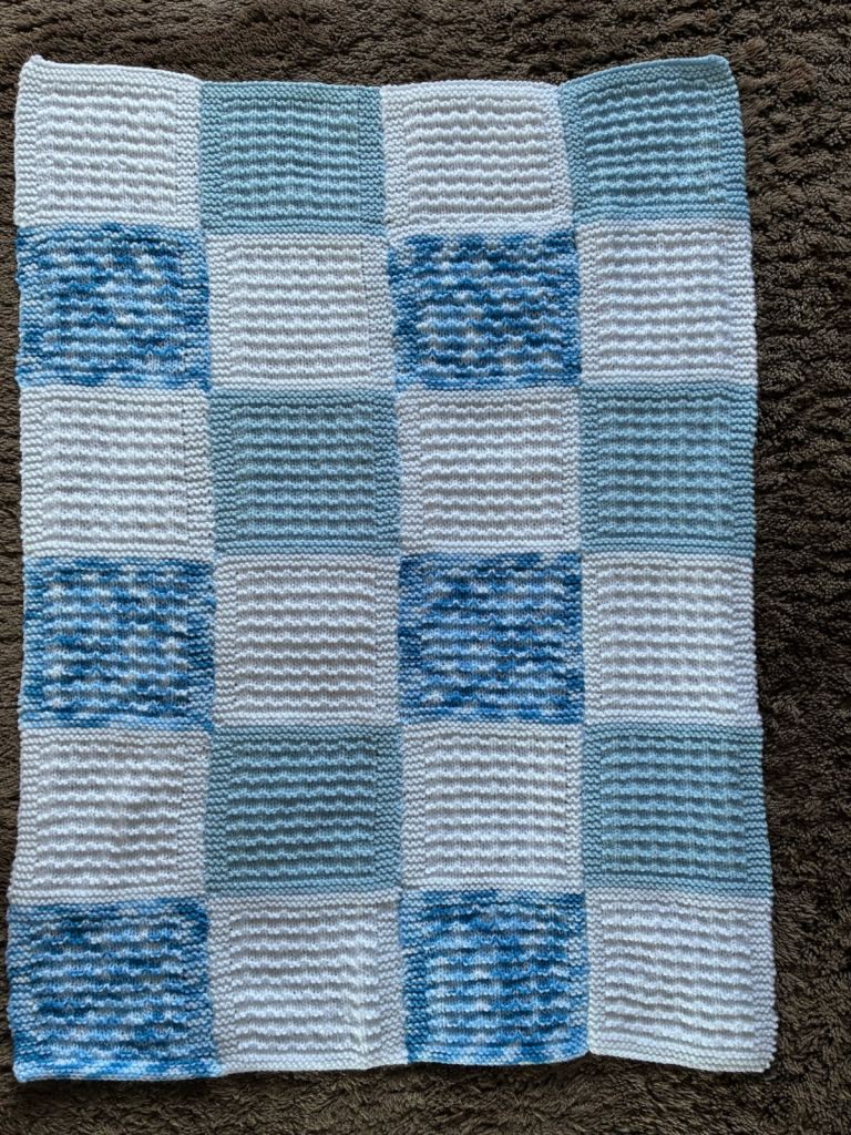 Hand knitted baby blanket / wrap