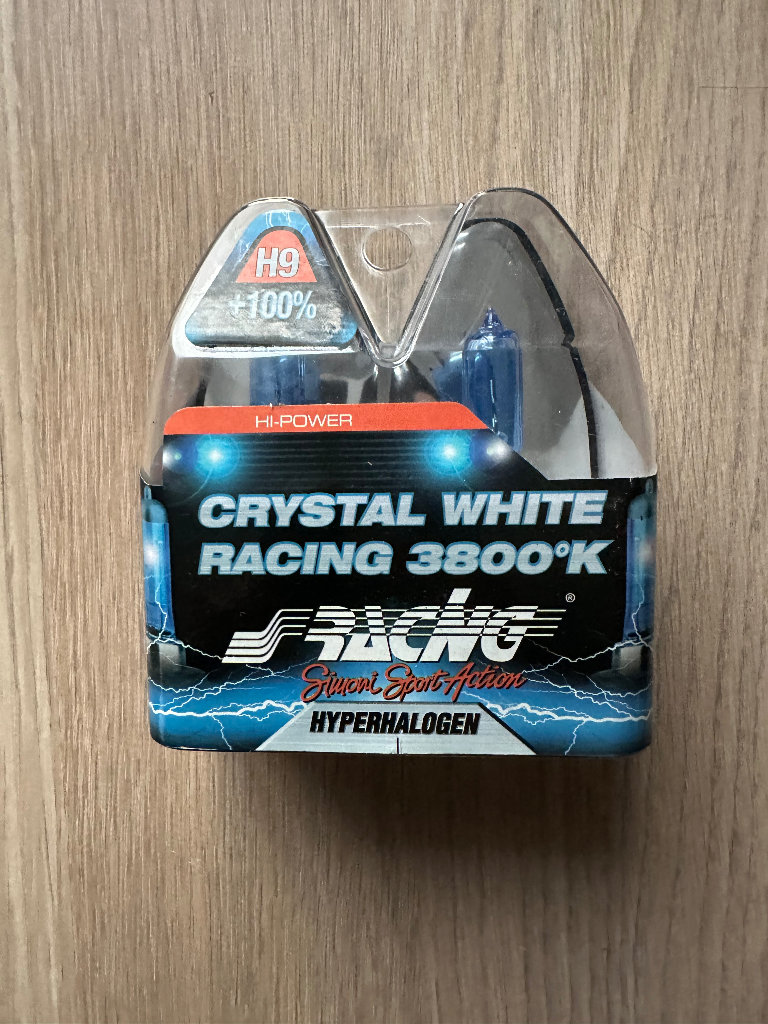 Simoni Racing H9 Car Bulbs Crystal White 3800K 