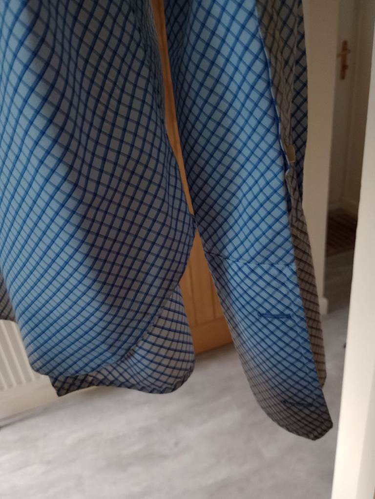 Moto Blue Checked Long Sleeve Shirt - Good Condition