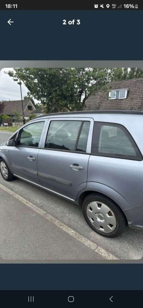 Vauxhall, ZAFIRA, MPV, 2006, Manual, 1598 (cc), 5 doors