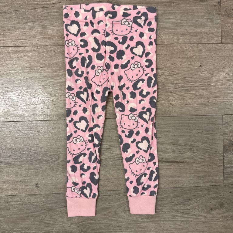 Girls Next Hello kitty pink leopard print trousers - 2/3 yrs