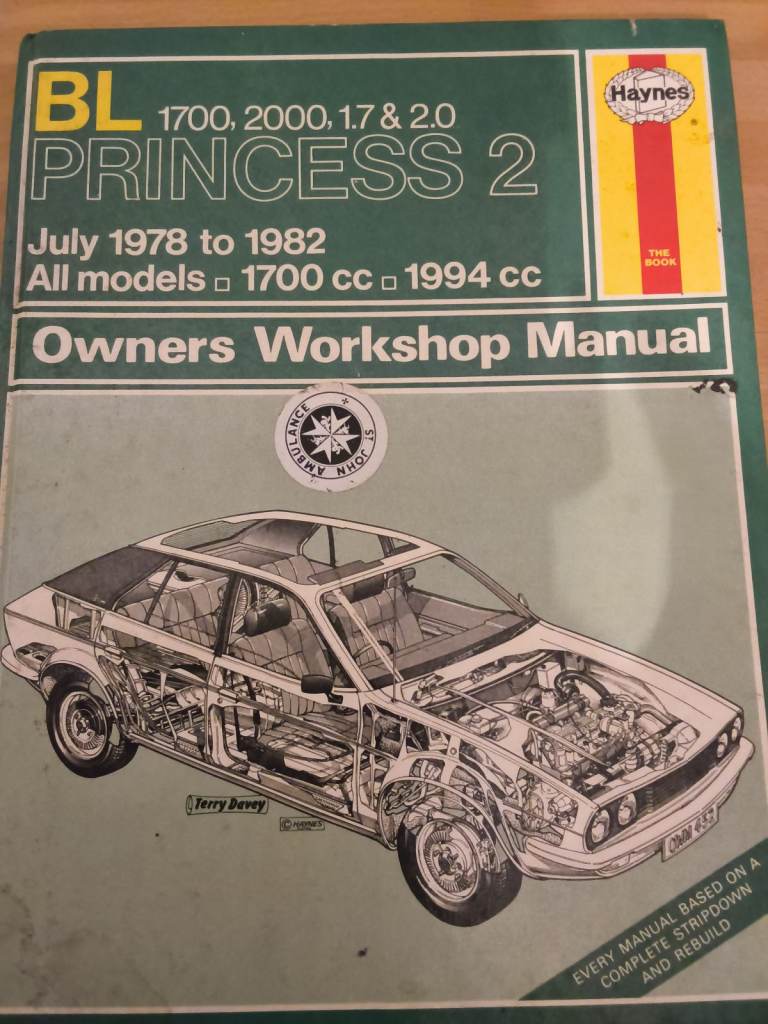 Haynes BL Princess 2 Owners Workshop Manual 1978-1982