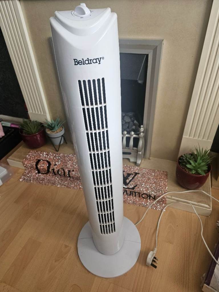 Beldray White Tower Fan – Good Condition
