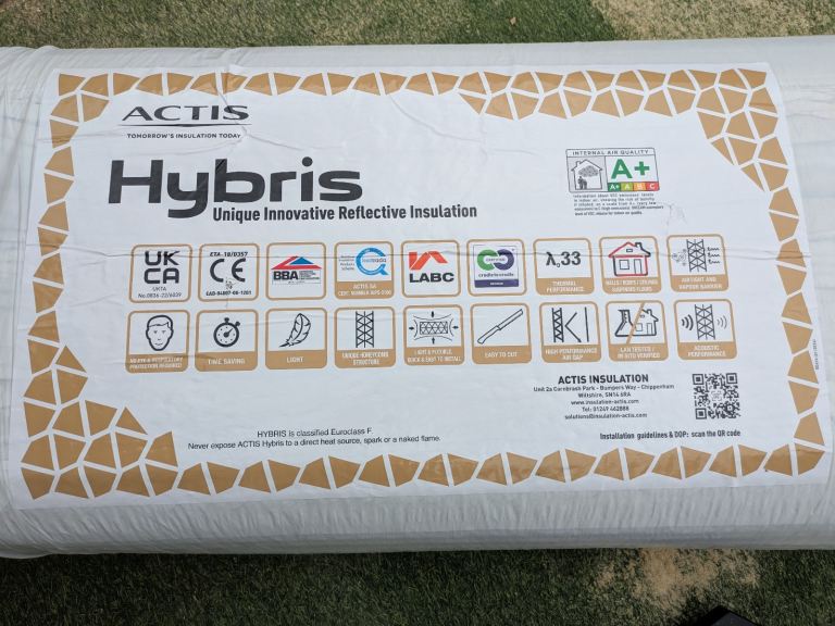 Actis Hybris Panel Reflective Multifoil Insulation 105mm - 5.49m2 Pack