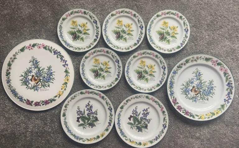 Royal Worcester Herb Plates Fine Bone China RRP £150