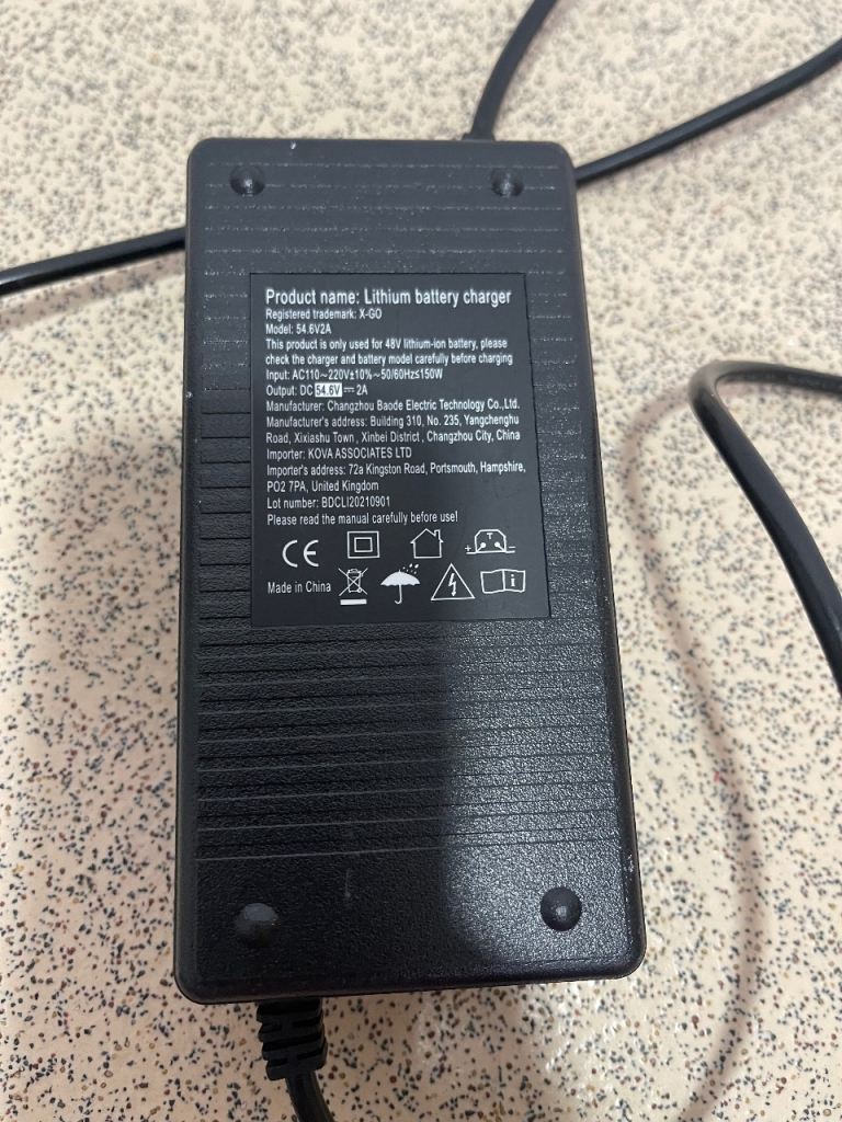 Lithium Battery Charger 48V 2A - Kova Associates SA RV3A there are 2