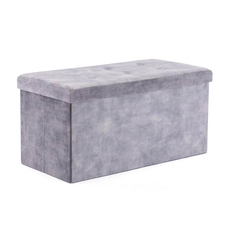 HNNHOME Storage Ottoman with Lid - Large / 110cm x 40cm x 40cm - Lava