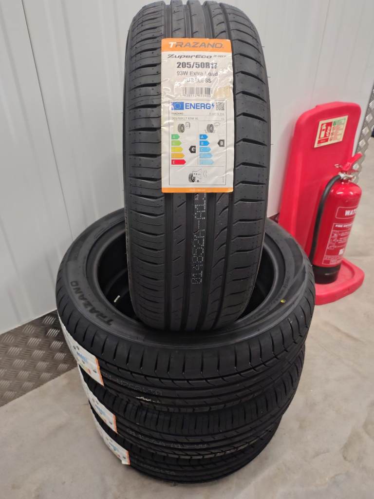 4 new tyres 205/50R17 Trazano never fitted