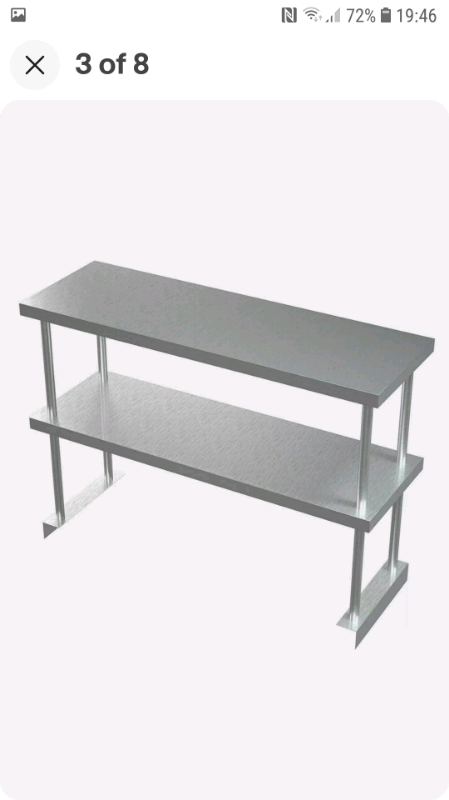2tier over table shelf commercial STAINLESS steel new (1m)