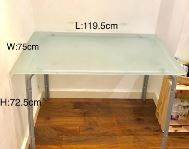 Ikea blue glass large table top