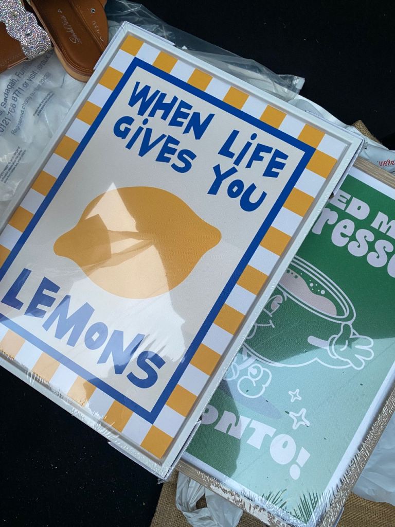 Fun 'When Life Gives You Lemons' Wall Art – NEW