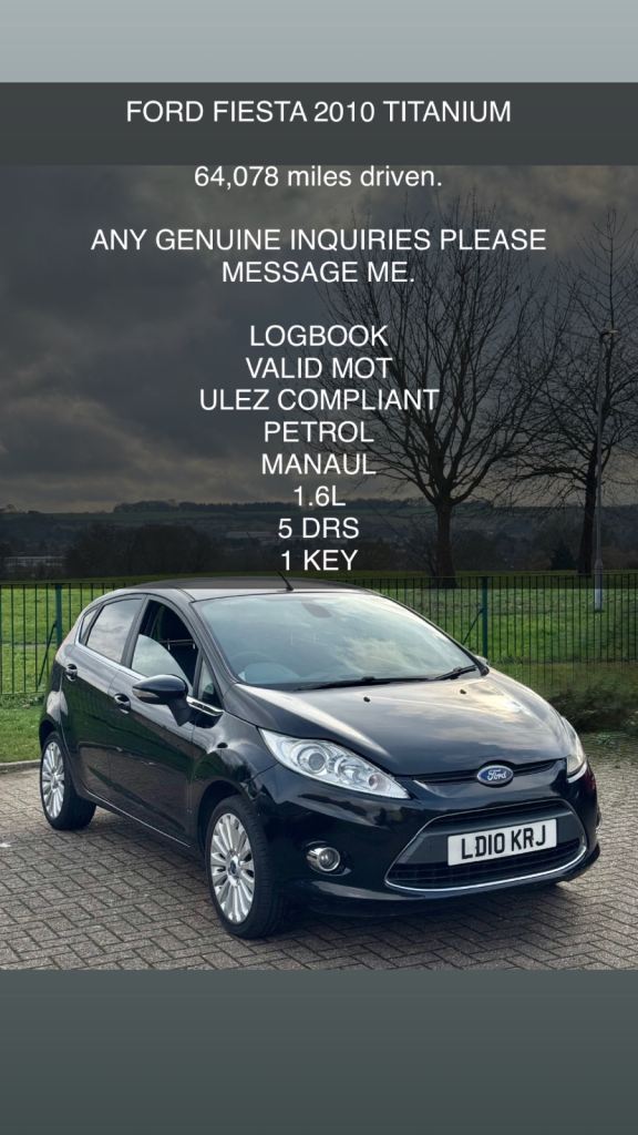 Ford, FIESTA, Hatchback, 2010, Manual, 1596 (cc), 5 doors