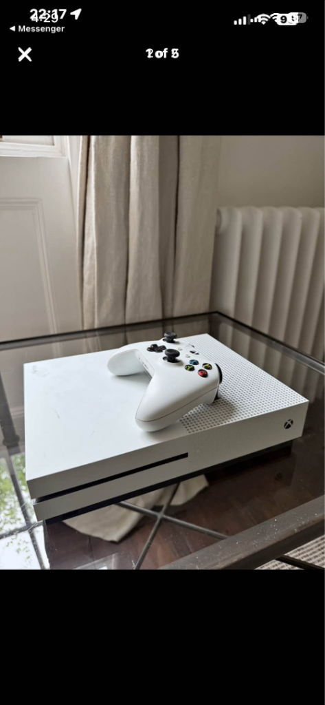 Xbox one s 1tb console with controller and wires  GTA game collection only