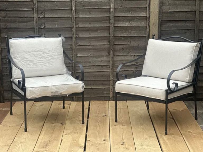 Two chairs and coffee table for garden and balcony 