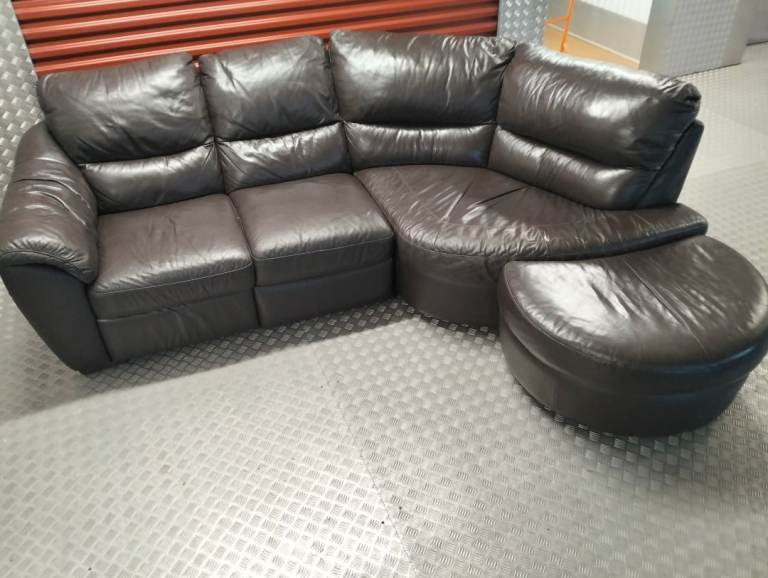 LEATHER JOHN LEWIS CORNER SOFA DELIVERY AVAILABLE TODAY 