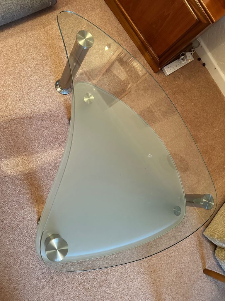 Glass coffee table