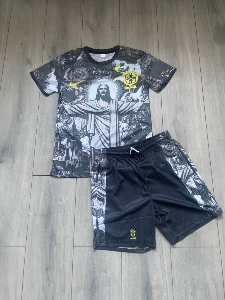Brazil Christ the Redeemer Special Edition Concept Kit Shirt & Shorts Set – Size M