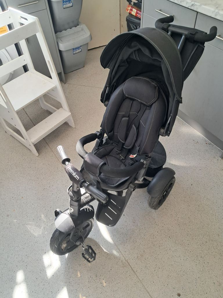 Qplay Rito Folding Trike - Black, As Good As New