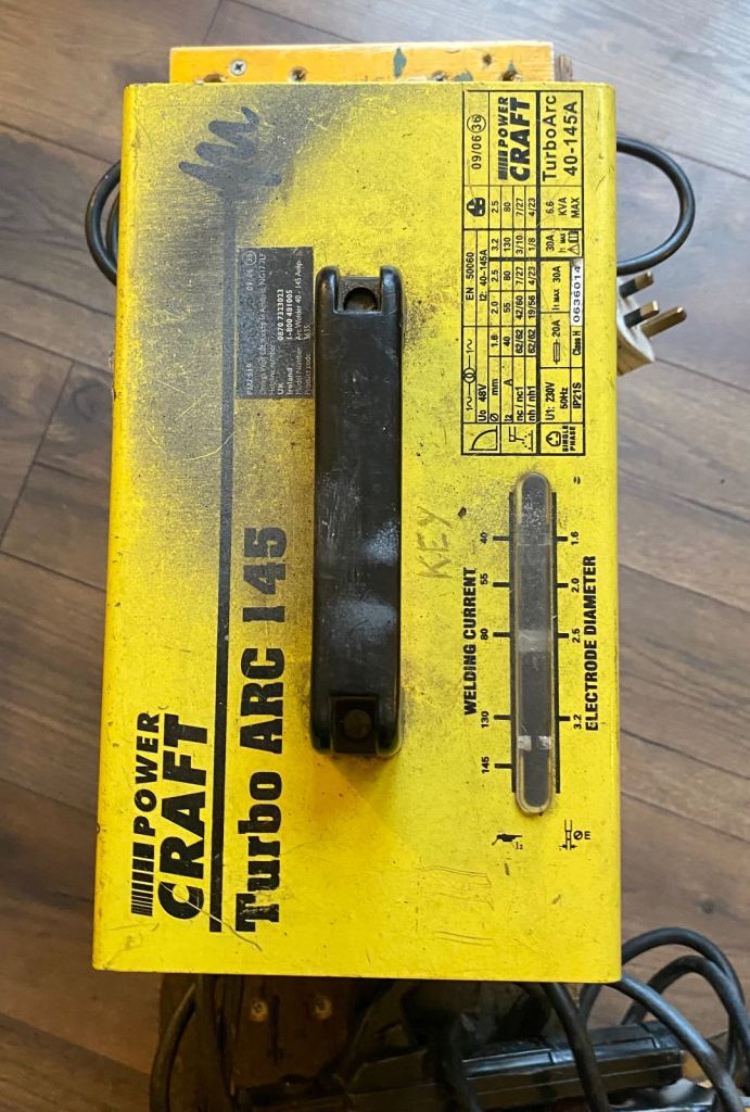 Fully working Power craft Arc welder with accessories vintage retro