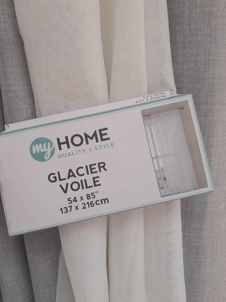 My Home Glacier Voile cream 64 x 85 inches 137x 216cm 