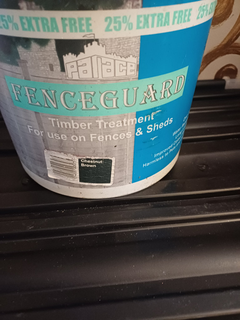 Brand new Quality timber treatment and for use fences and sheds 4 X  paint 5 LITER 25 % extra free