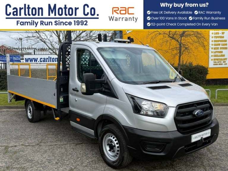 2021 Ford Transit 2.0 350 EcoBlue Leader C/Cab [ DROPSIDE HIGH SIDED+T/LIFT ] 2dr RWD L4 Euro Dro...