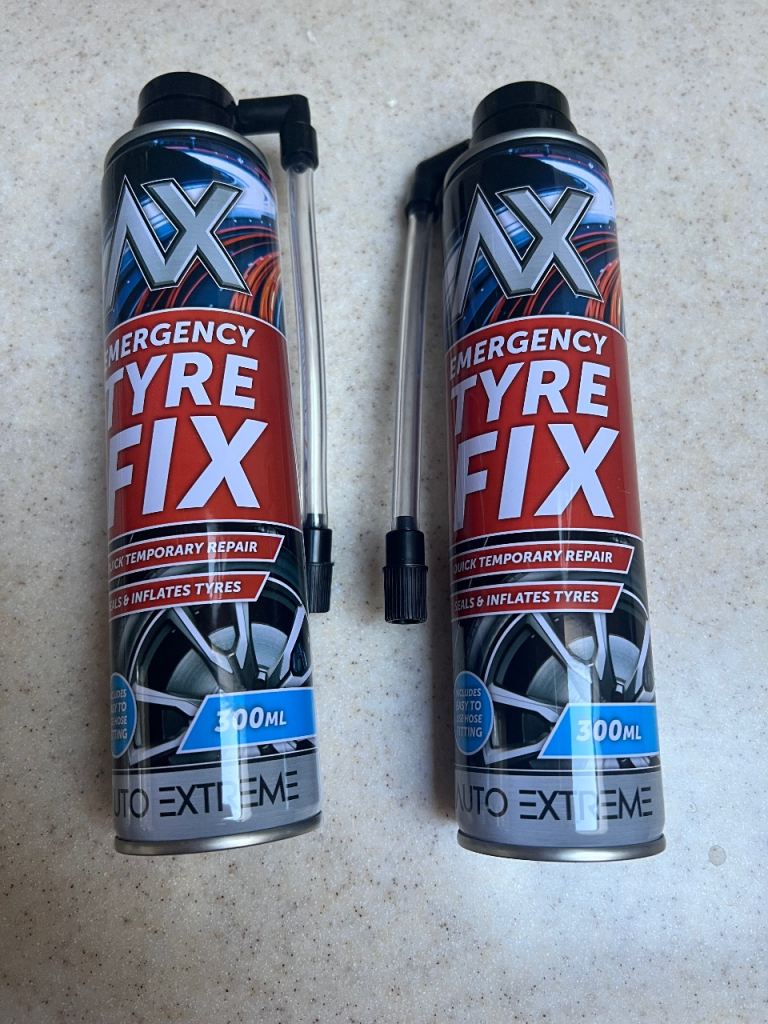 Emergency tyre fix 2 x  300ml cans 