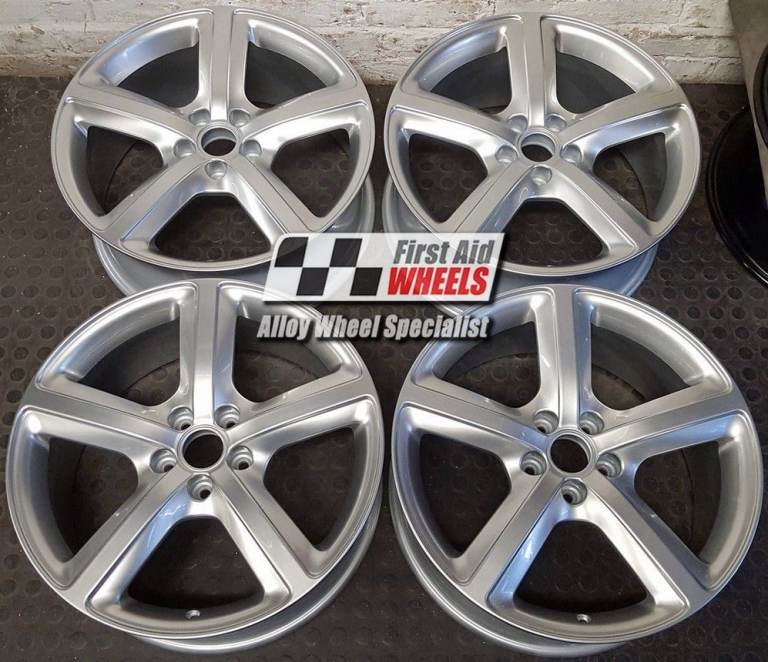 AUDI Q5 8R 4X 19'' GENUINE 5 SPOKE SILVER REFURBISHED ALLOY WHEELS S443S4