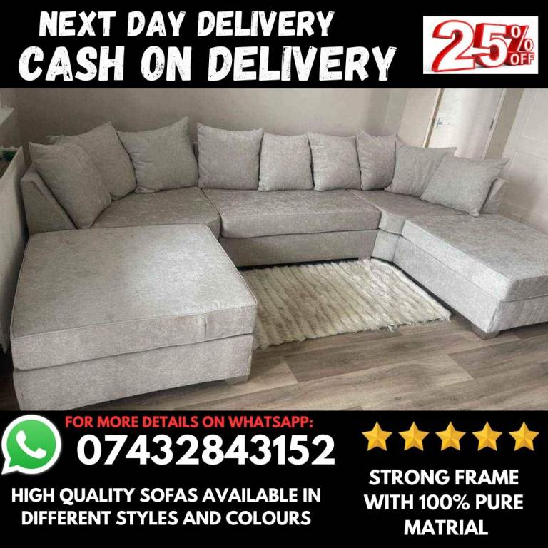 U shape sofa available 