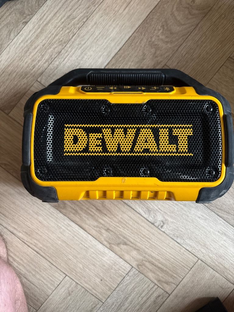 DEWALT Portable Bluetooth Speaker – Yellow & Black, Good Condition